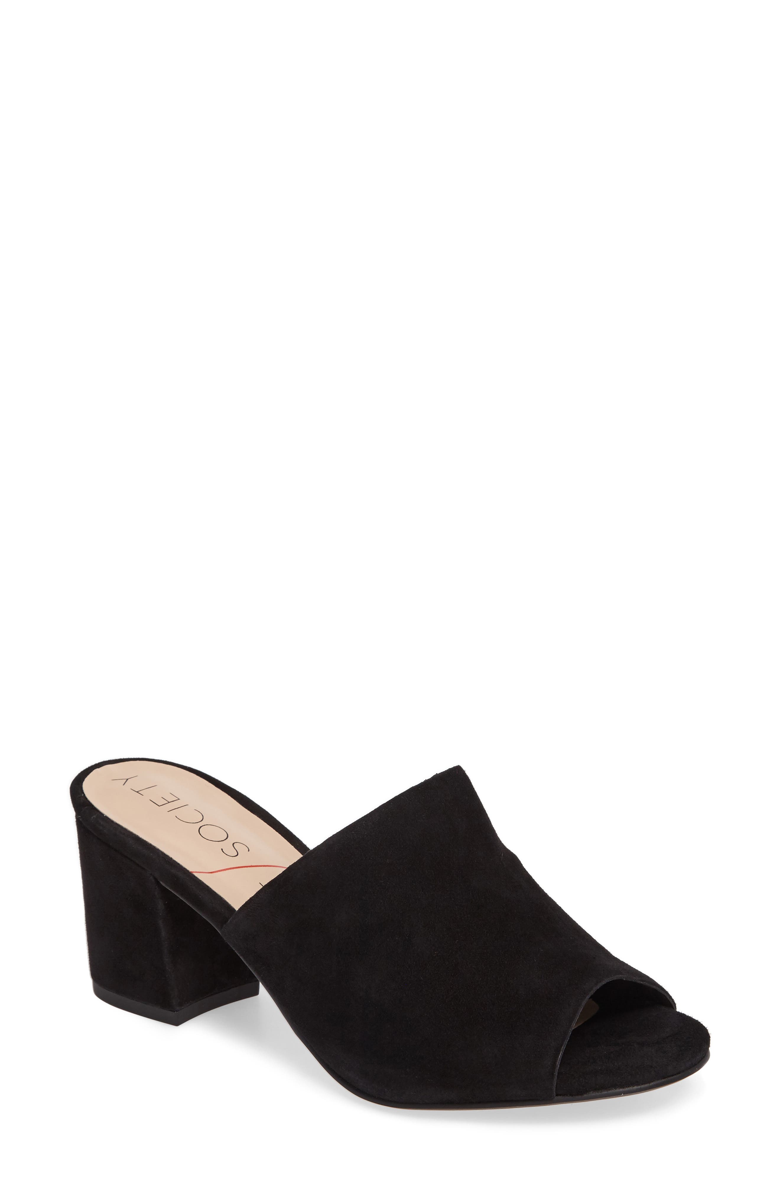 Ashwell Mule, Main, color, BLACK SUEDE