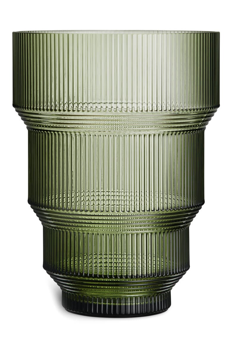 Large Pavilion Crystal Vase, Main, color, GREEN