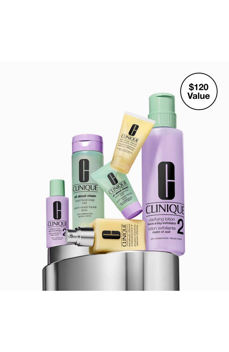Clinique Great Skin Everywhere Skincare Gift Set for Dry/Combination Skin $120 Value, Alternate, color,
