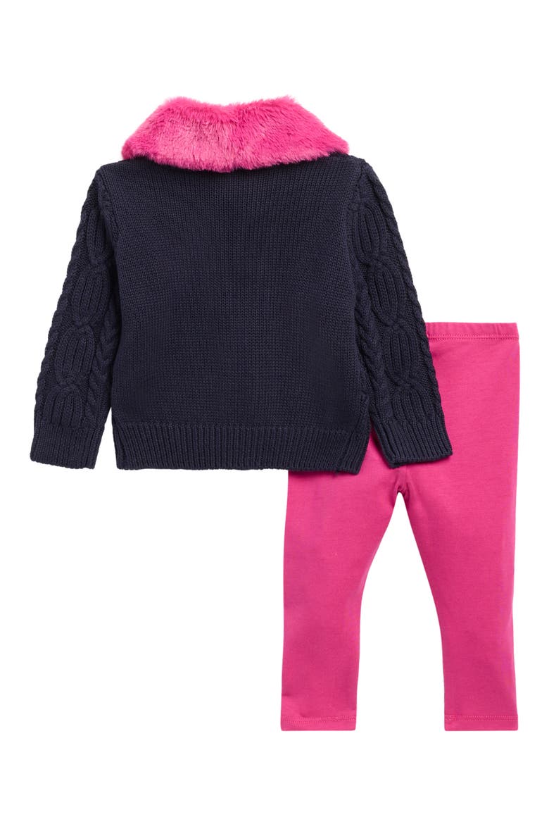 Superstar Cardigan & Leggings 2-Piece Set, Alternate, color, INKWL/ ELTRC RSE