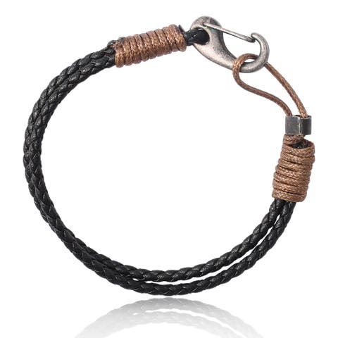 Braided Leather Adjustable Bracelet