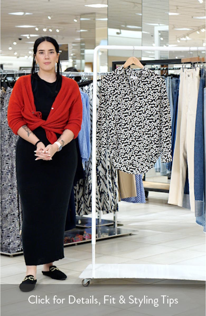 Essential Heart Print Silk Shirt, sales video thumbnail