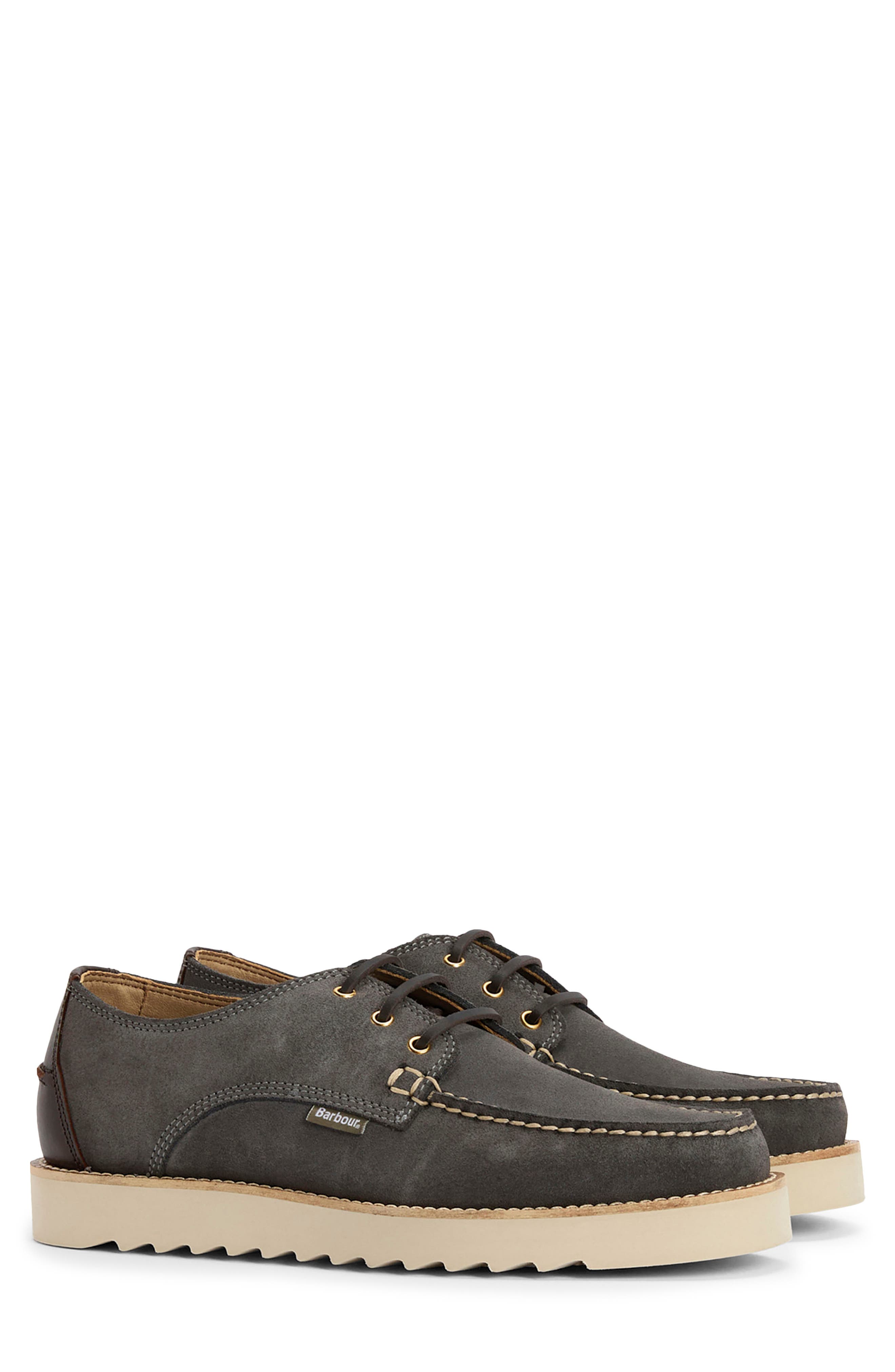 Barbour Aydon Derby, Main, color, Slate Grey Suede
