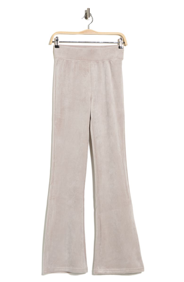 YOGALICIOUS Dreamy Ribbed Velour Flare Leg Pants, Alternate, color, Shadow Rock