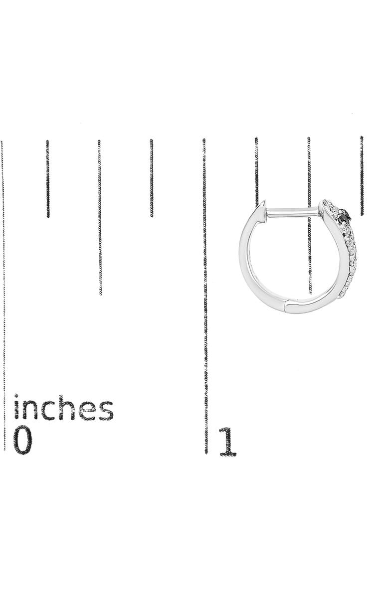 Haus of Brilliance 10K White Gold 1/5 Cttw Diamond Snake Eyes Huggy Hoop Earrings, Alternate, color, White