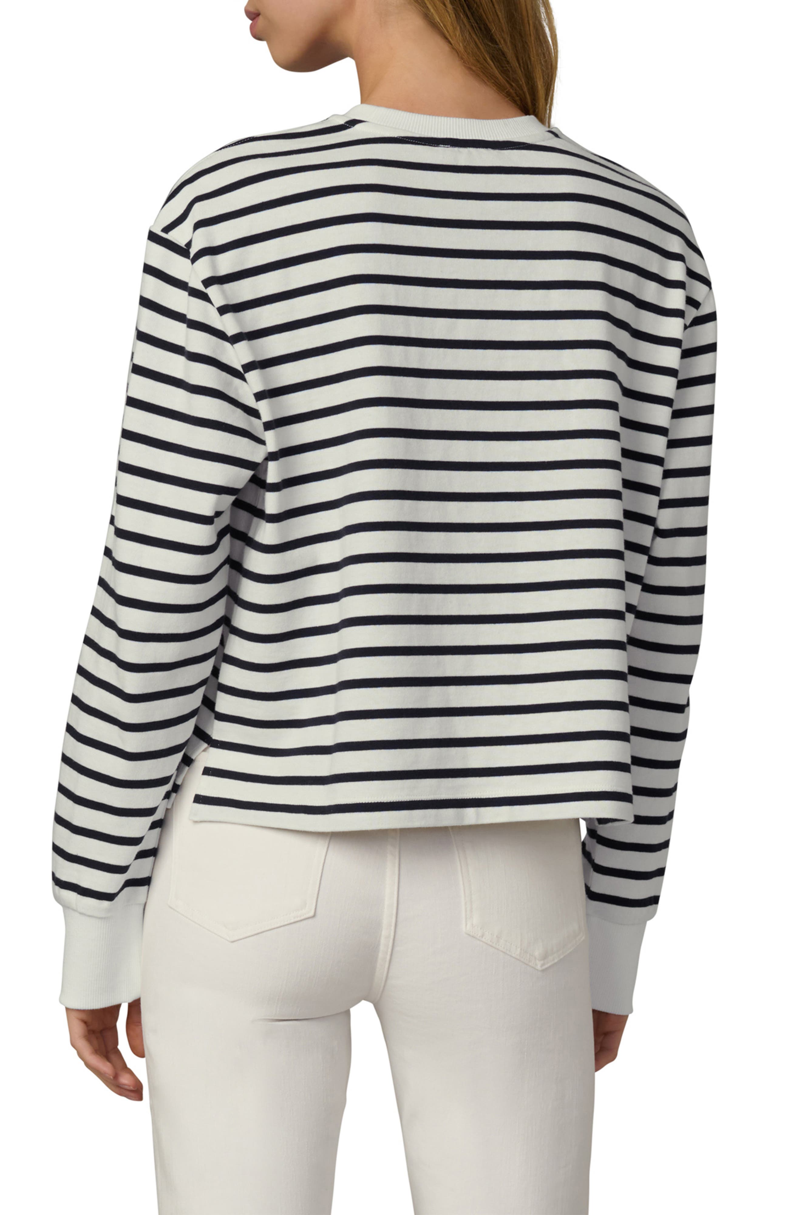 Stripe Long Sleeve Cotton T-Shirt - image 4