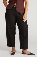 Universal Standard Lou High Waist Barrel Linen Blend Jeans