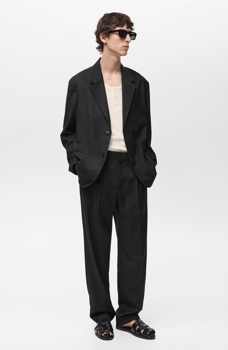 MANGO Relaxed Fit Pleated Suit Pants, Alternate, color,