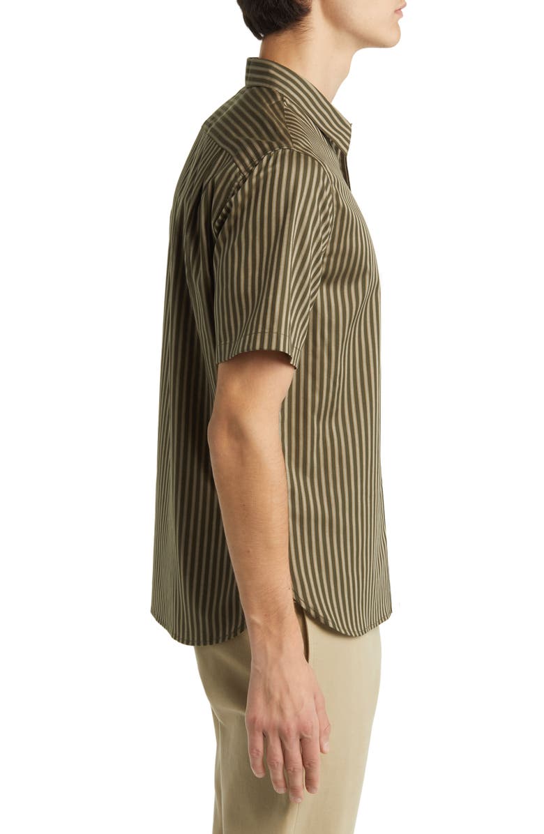 Vince Claremont Stripe Short Sleeve Button-Up Shirt, Alternate, color, 