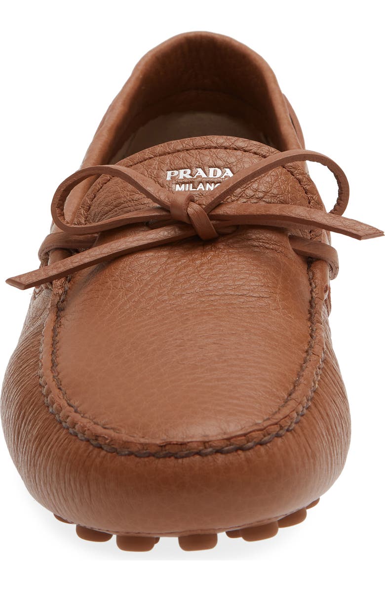 Prada Grid Driving Loafer, Alternate, color, Cognac