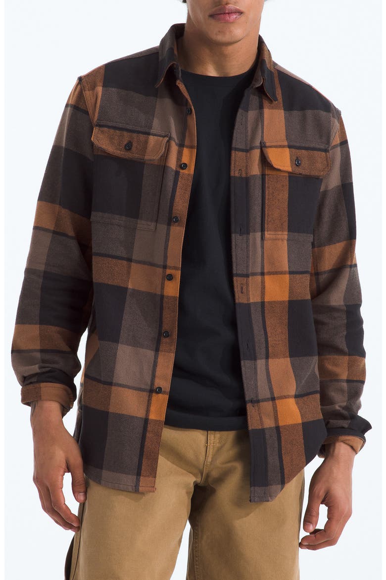 Arroyo Plaid Cotton Flannel Button-Up Shirt, Main, color, BURNT UMBER MACRO SMALL PLAID