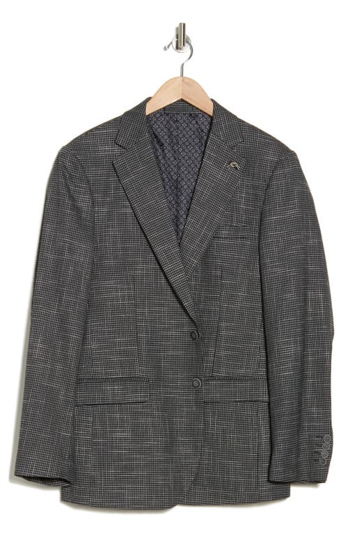 Tahari Slim Fit Houndstooth Blazer In Black