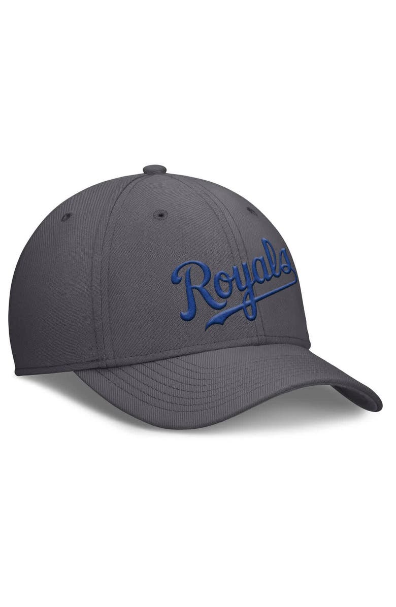 Nike Men's Nike Gray Kansas City Royals Swoosh Performance Flex Hat, Alternate, color,