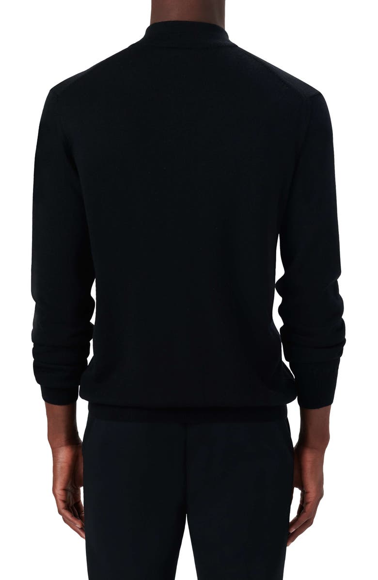 Bugatchi Water Repellent Merino Wool Quarter-Zip Pullover, Alternate, color,