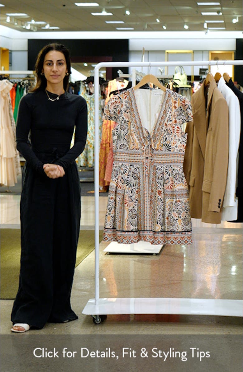 Puff Sleeve Tie Neck Dress, sales video thumbnail