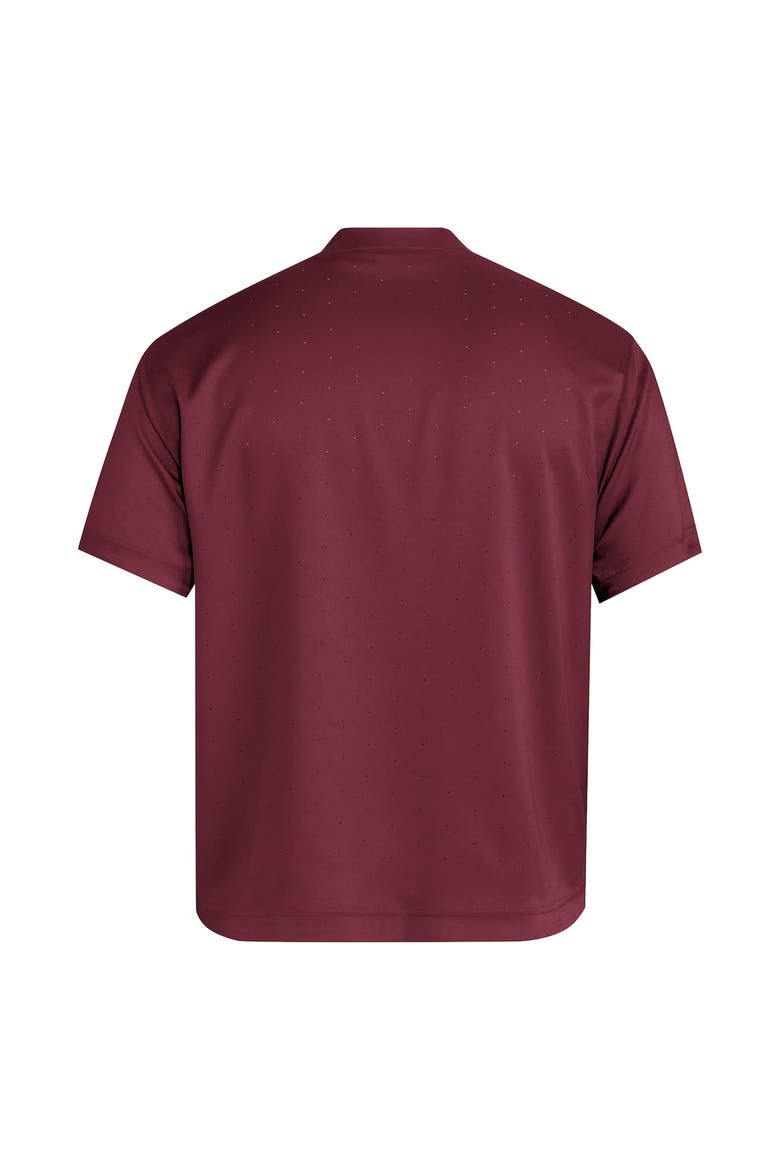 Men's adidas  Maroon Texas A&M Aggies Dugout Coaches Adizero Notch Neck Pullover Top, Alternate, color, Maroon