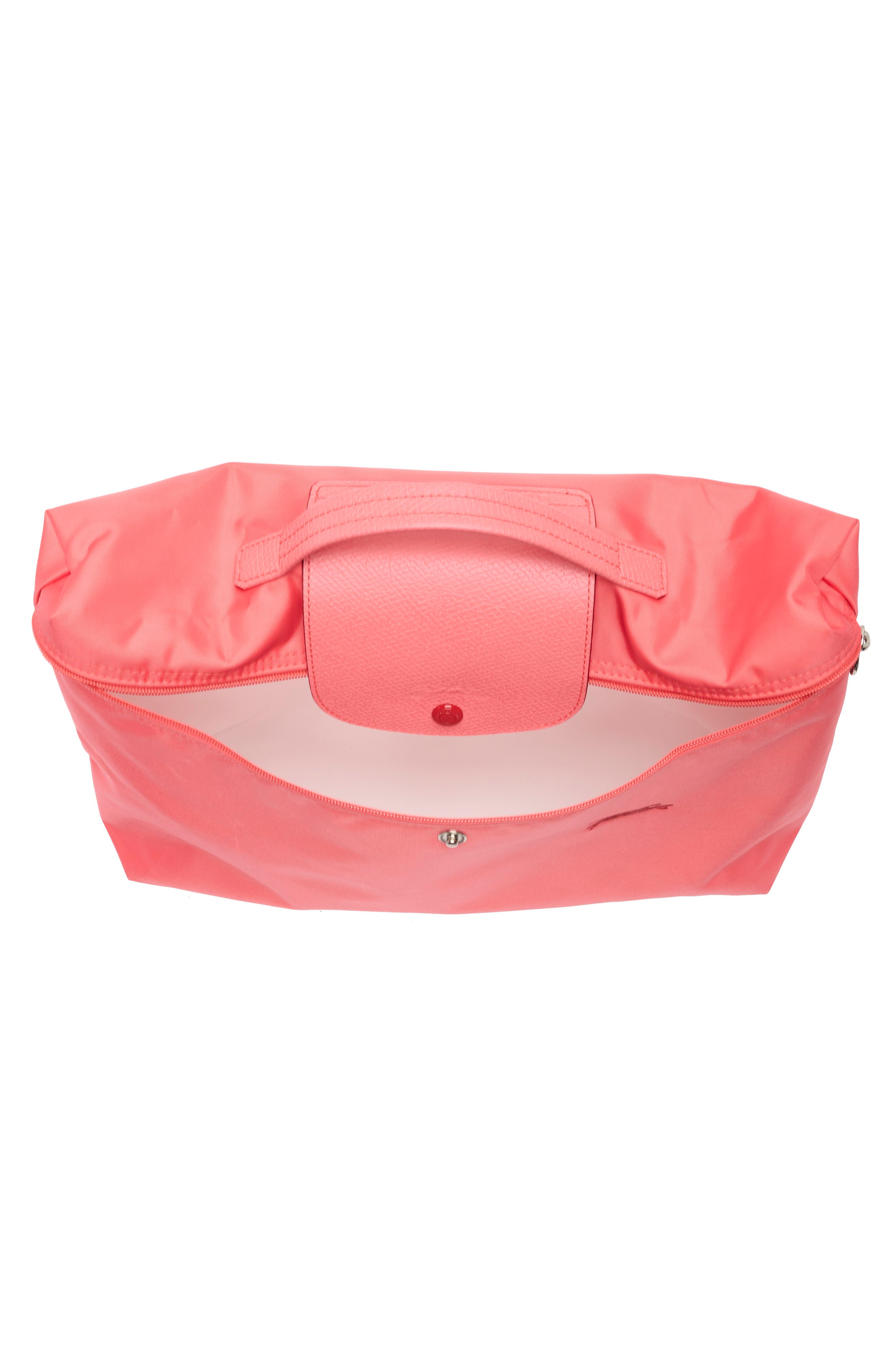Longchamp Le Pilage Top Handle Document Holder Bag, Alternate, color, Pomegranate