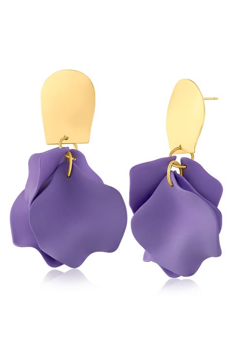 Ginkgo Flower Drop Earrings