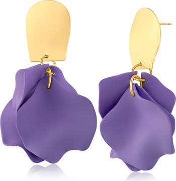 Lindsay Red Leaf Drop Earrings
