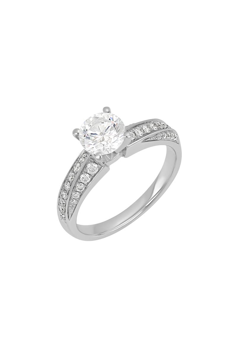 Bony Levy CZ & Diamond Engagement Ring - 0.29 ctw, Main, color,