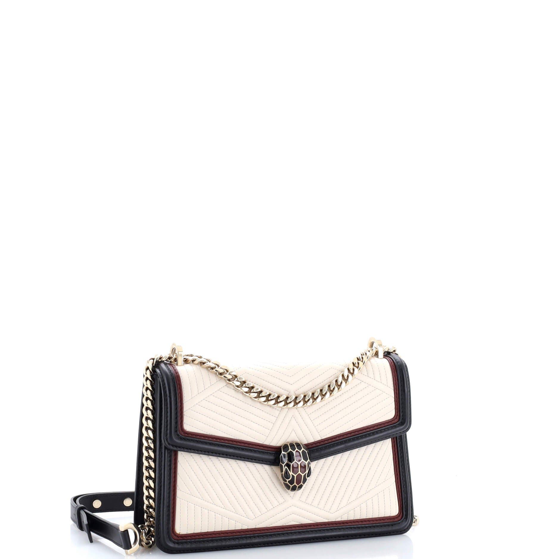 Serpenti Forever Shoulder Bag Quilted Leather Small, Alternate, color, None
