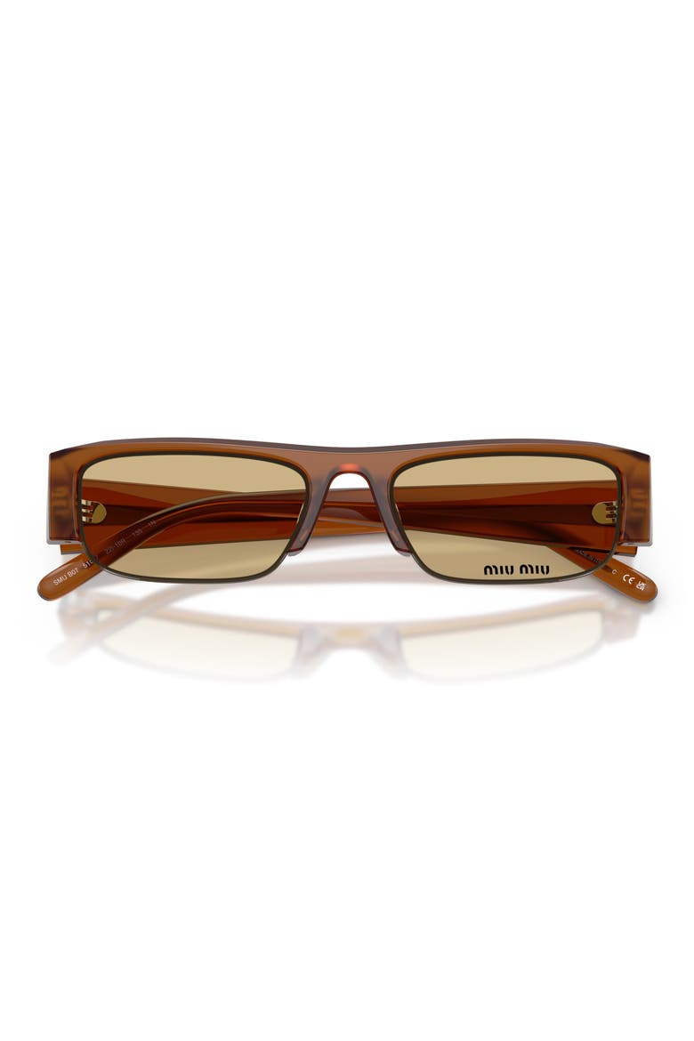51mm Rectangular Sunglasses, Alternate, color, OPAL AMBRA / YELLOW
