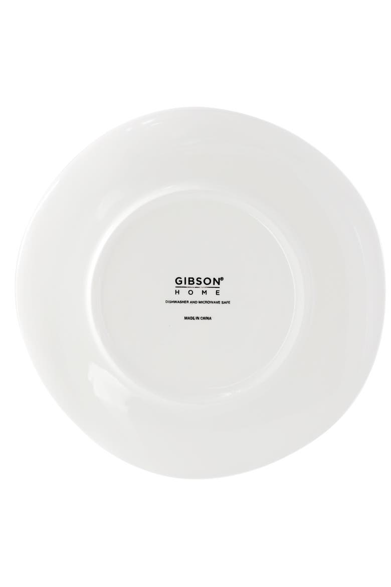 Aspen Drift 12 Piece Organic Round Ceramic Dinnerware Set, Alternate, color, White