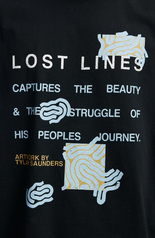 Cotton On Box Fit Tylah Saunders Long Sleeve T-shirt In Black Tylah Saunders - Lost
