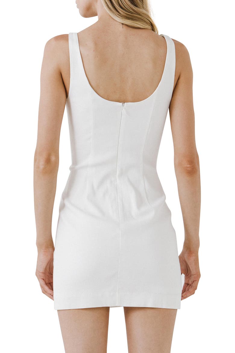 Body-Con Minidress, Alternate, color, WHITE
