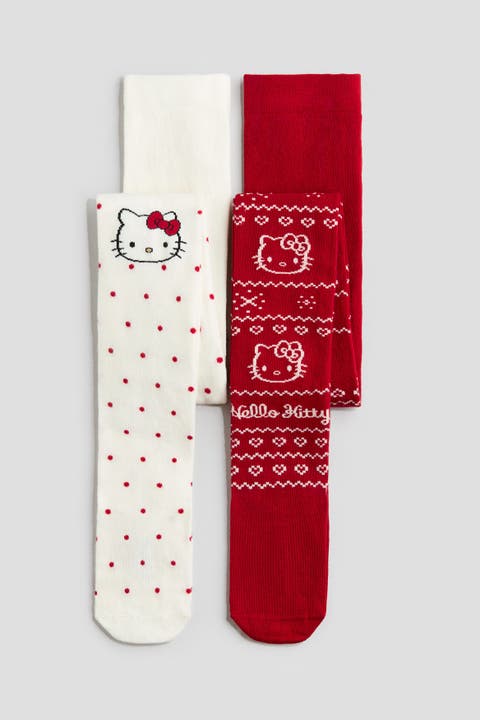 2-pack Jacquard-knit Tights