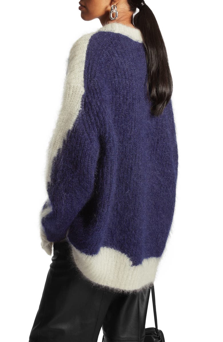 COS Oversize Mohair & Merino Wool V-Neck Sweater, Alternate, color,
