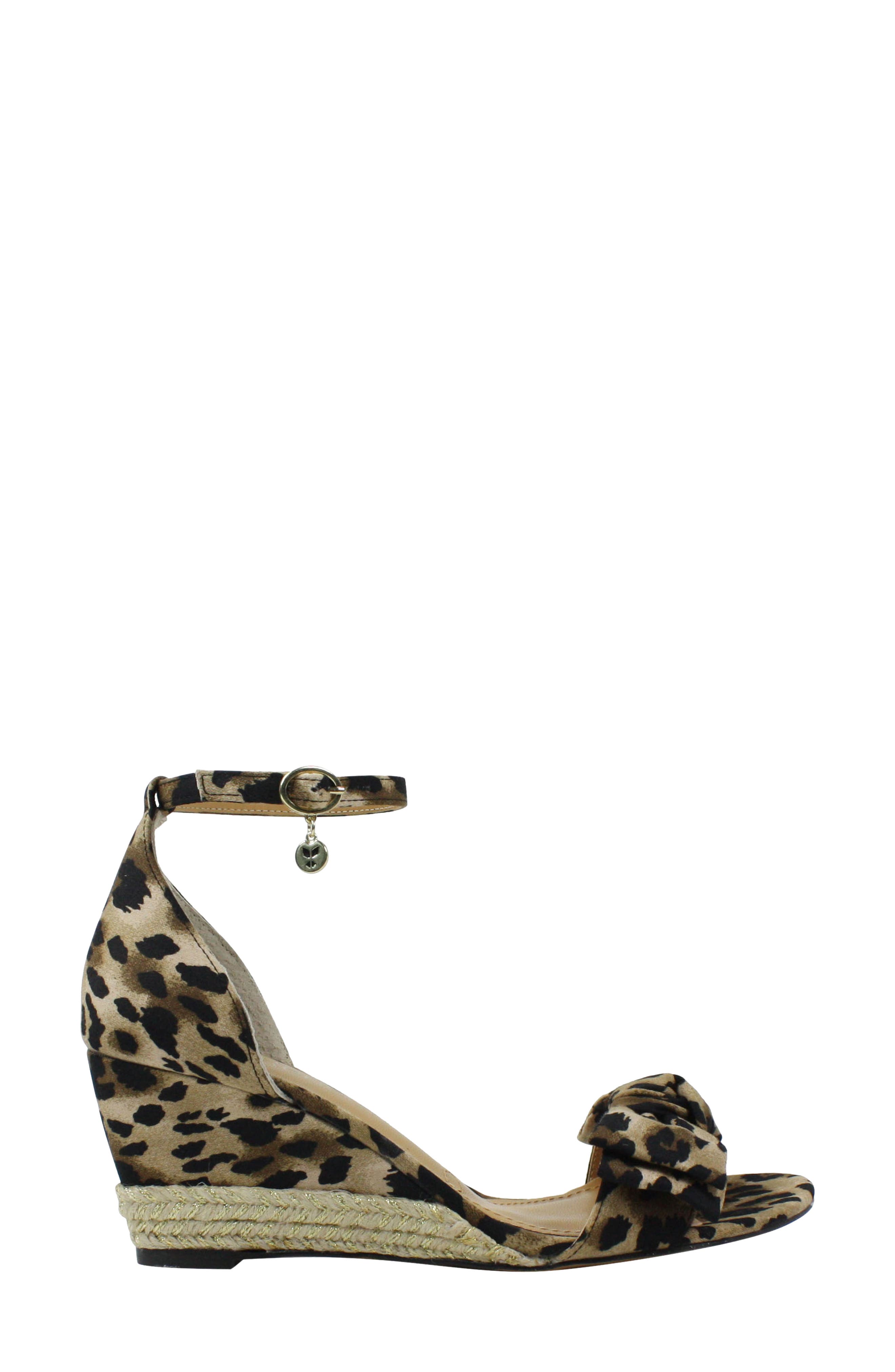 Dariann Espadrille Wedge Sandal, Alternate, color, BROWN/ BLACK ANIMAL PRINT