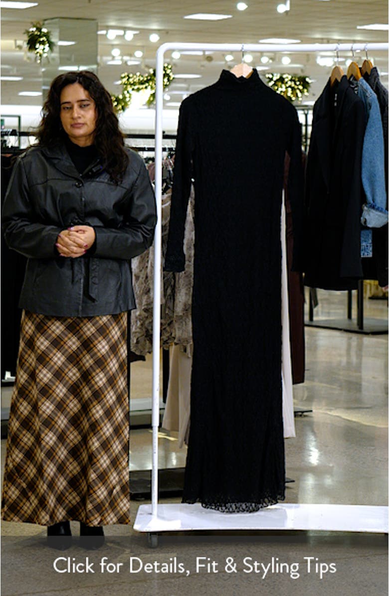 Ellie Lace Long Sleeve Turtleneck Maxi Dress, sales video thumbnail