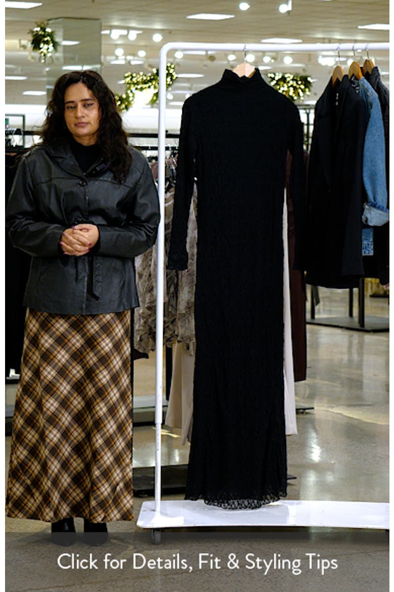 Ellie Lace Long Sleeve Turtleneck Maxi Dress video