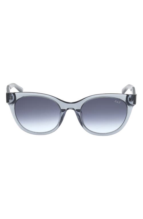 Abercrombie & Fitch 52mm Gradient Cat Eye Sunglasses In Blue