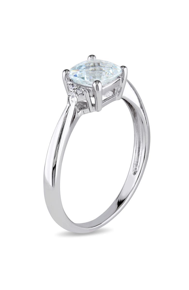 Julianna B. Aquamarine & Diamond Ring 10k, Alternate, color, Aquamarine