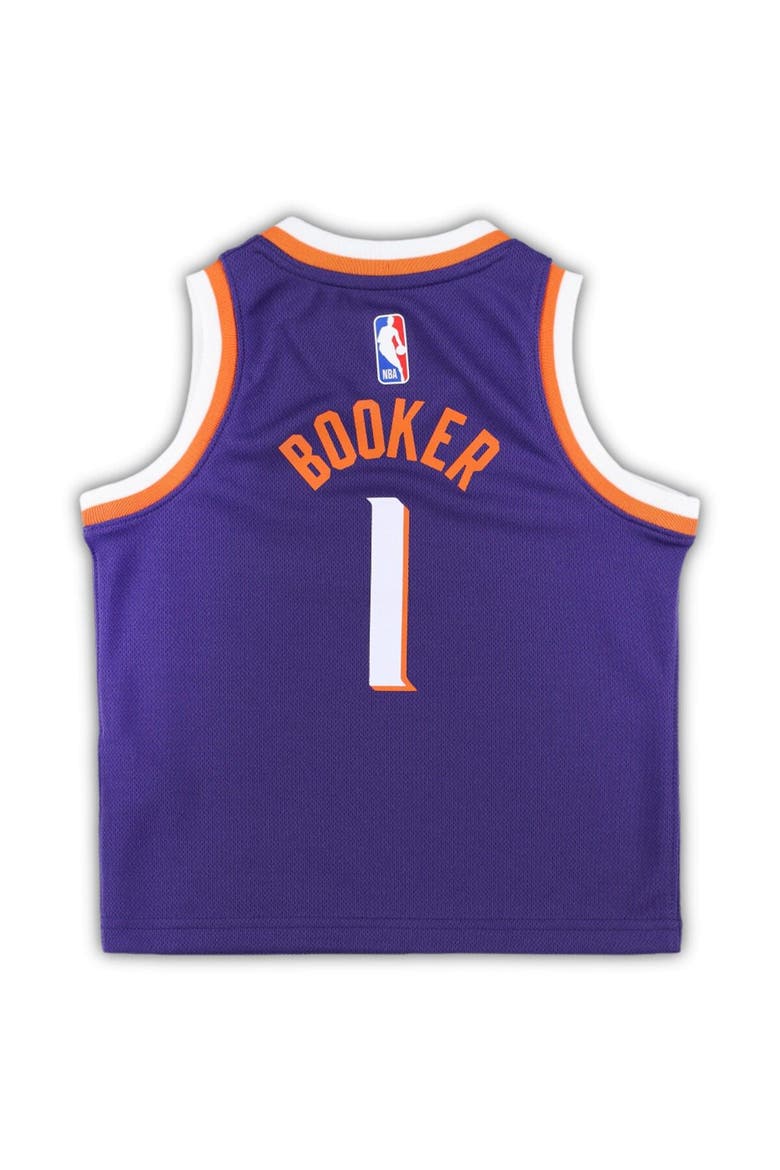 Toddler Nike Devin Booker Purple Phoenix Suns Swingman Player Jersey - Icon Edition, Alternate, color, Purple