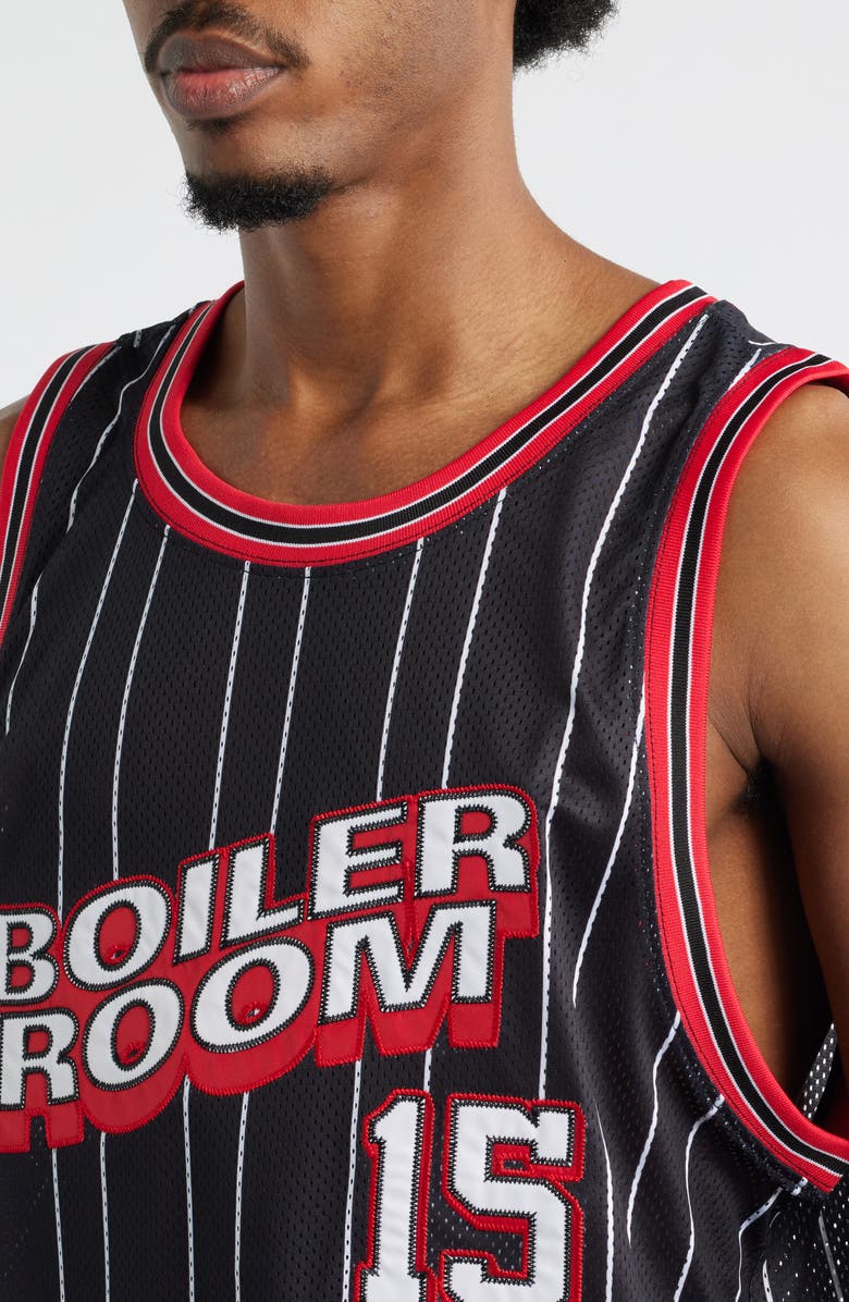 BOILER ROOM Graphic Mesh Basketball Jersey, Alternate, color, Black