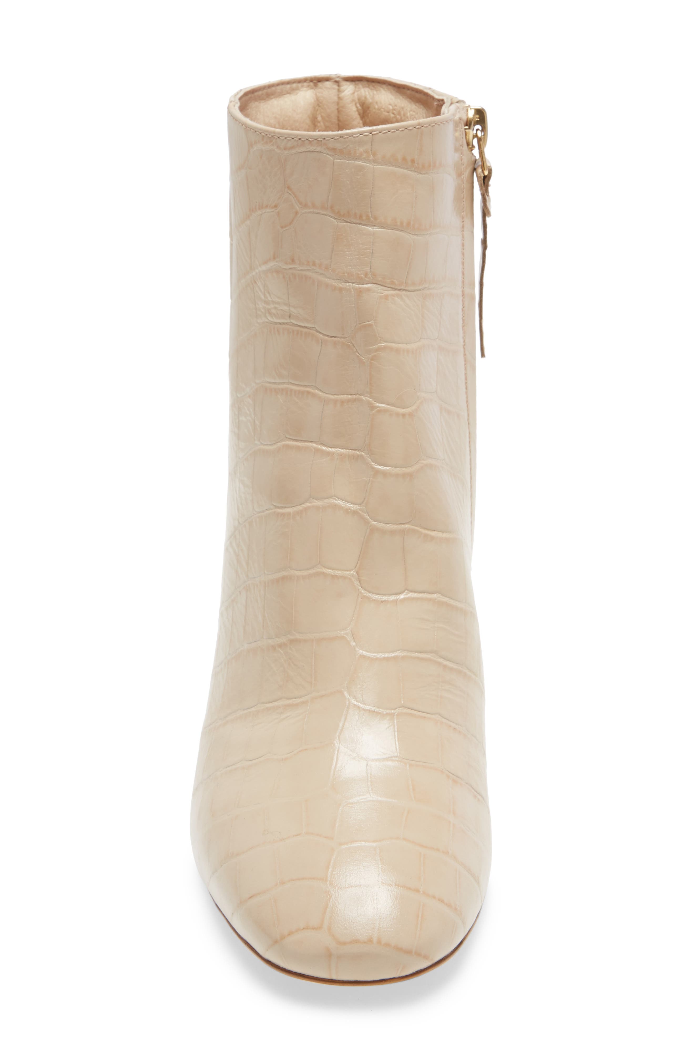 Square Block Heel Boot, Alternate, color, NUDE LEATHER