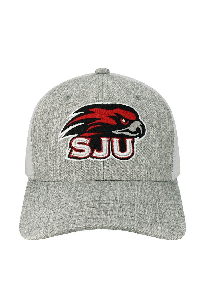 Men's Legacy Athletic Heather Gray/White Saint Joseph's Hawks The Champ Trucker Snapback Hat, Alternate, color, Heather Gray