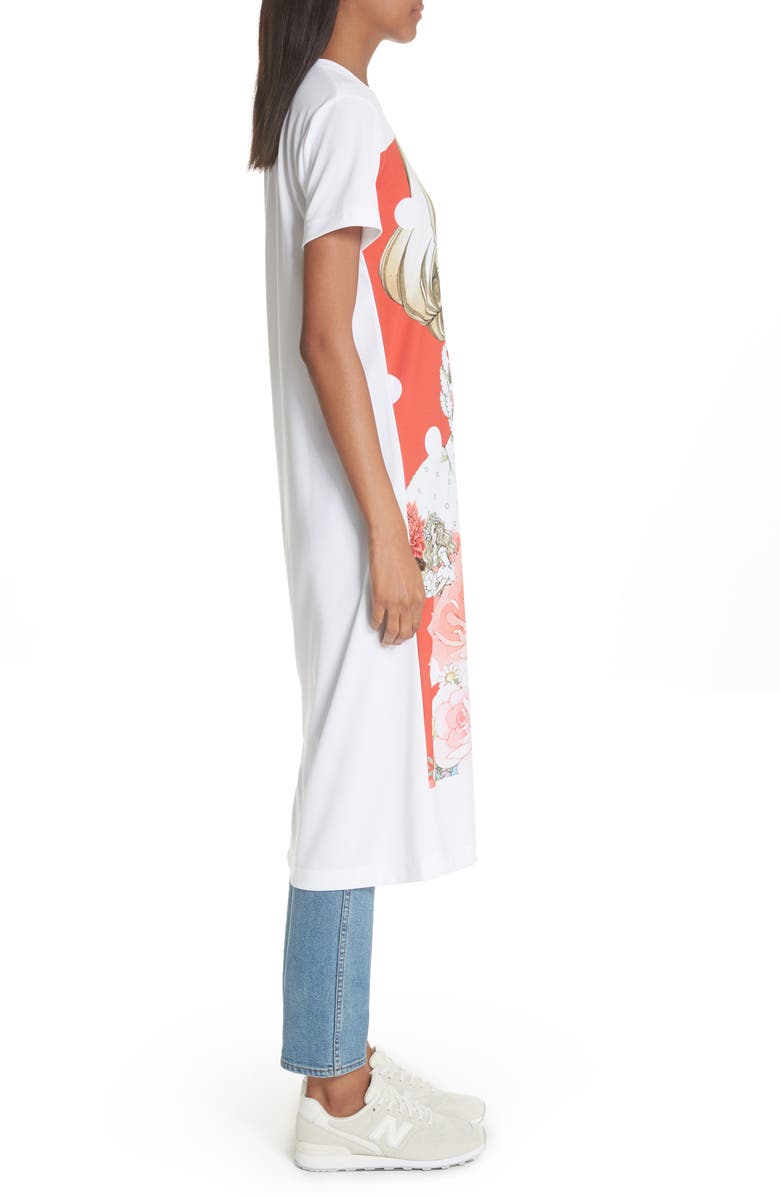 Comme des Garçons Manga Print T-Shirt Dress, Alternate, color, 