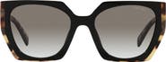 Prada 55mm Gradient Rectangular Sunglasses