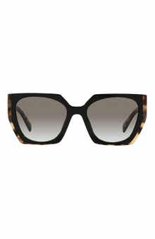 Prada 55mm Gradient Rectangular Sunglasses