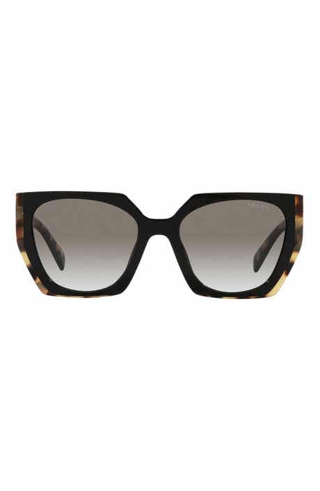 Prada 55mm Gradient Rectangular Sunglasses