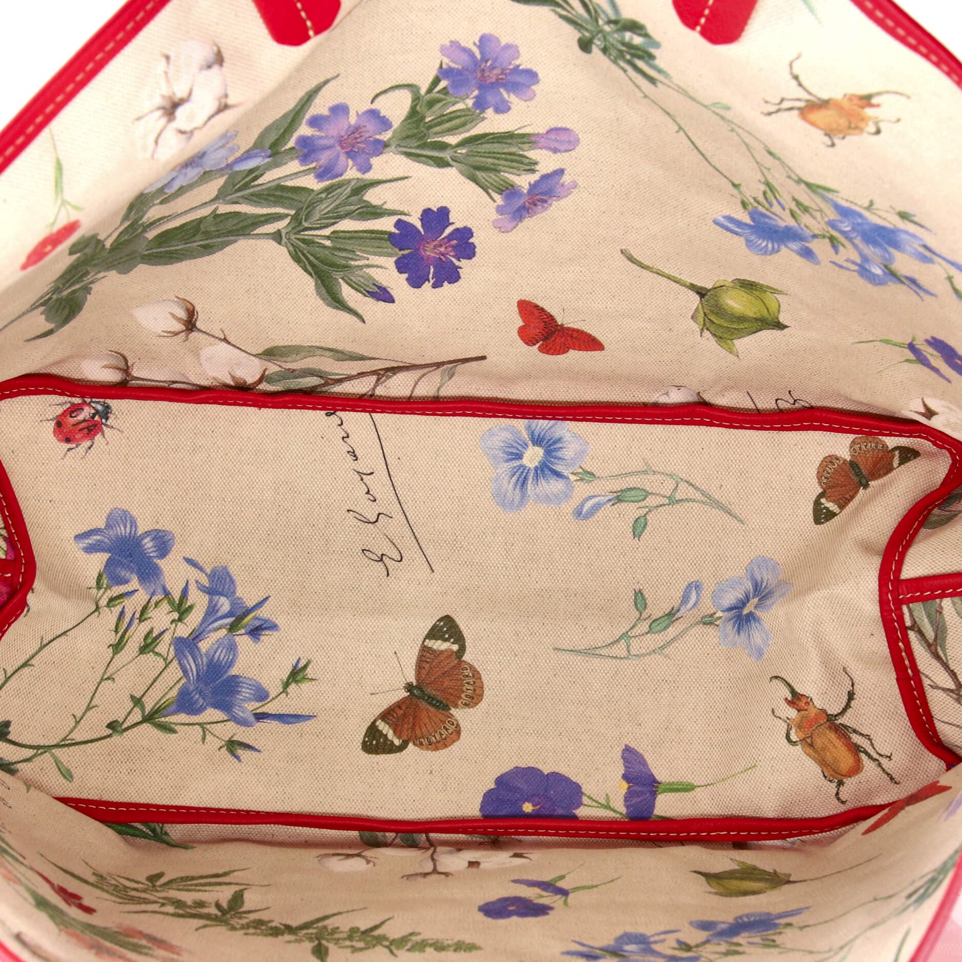 Pre-Owned Goyard Saint Louis Reversible Tote Coated Canvas and Printed Canvas PM, Alternate, color, Red