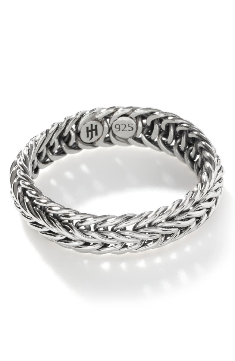 John Hardy Kami Chain Ring,, 4.5mm, Alternate, color, Silver