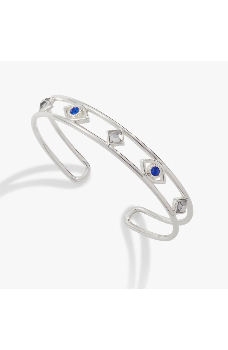 Alex and Ani Evil Eye Crystal Cuff Bracelet, Alternate, color,