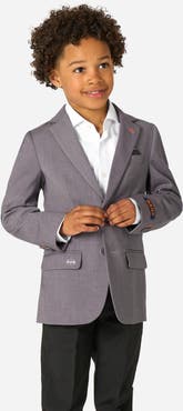 OppoSuits x Batman Kids' Daily Slim Fit Grey Stretch Sport Coat