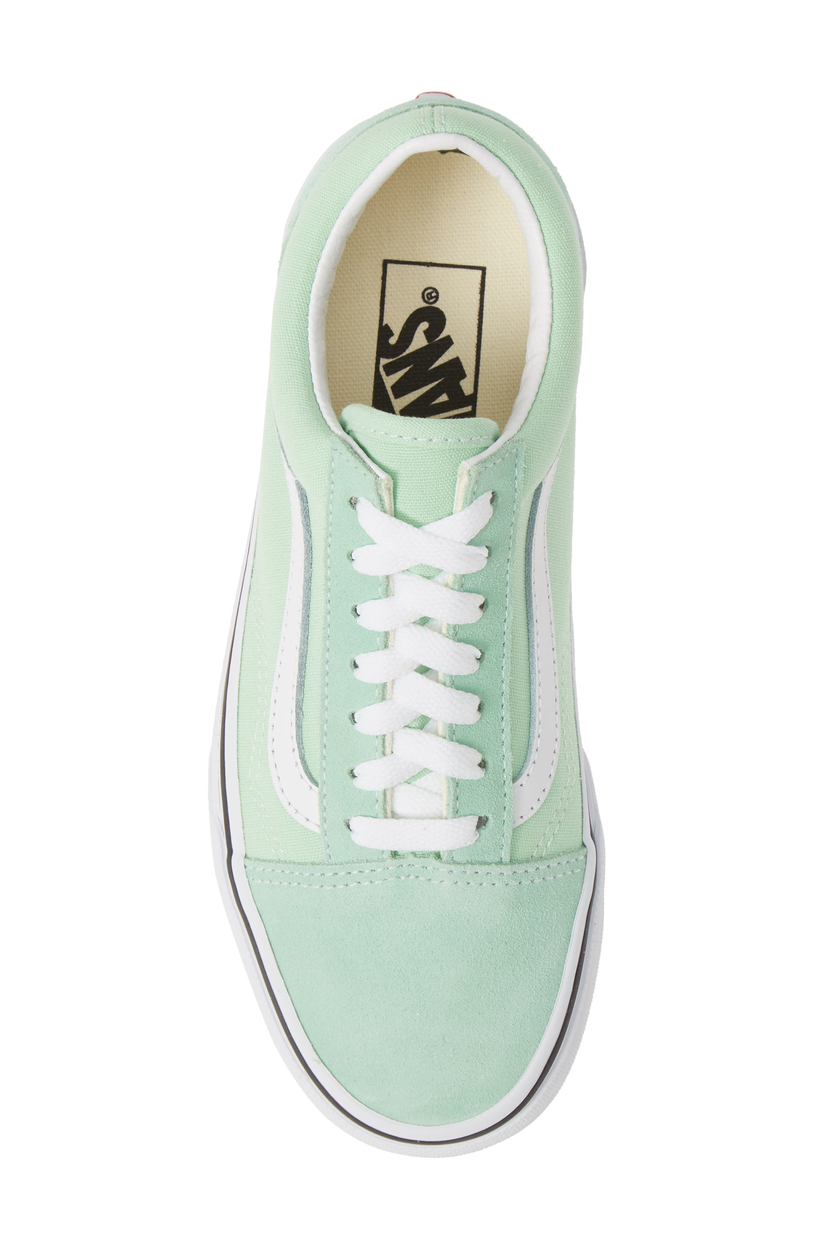 Old Skool Sneaker, Alternate, color, GREEN ASH/ TRUE WHITE