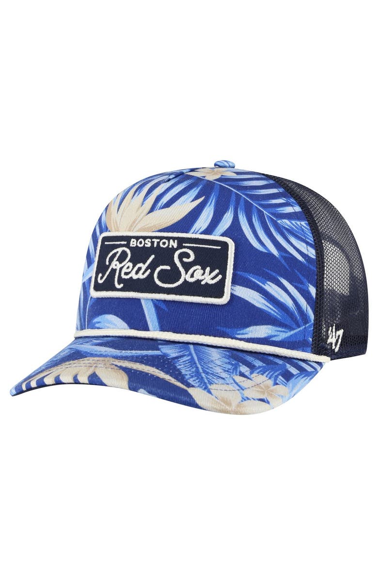 '47 Men's '47 Navy Boston Red Sox Tropicalia Trucker Hitch Adjustable Hat, Main, color, Navy